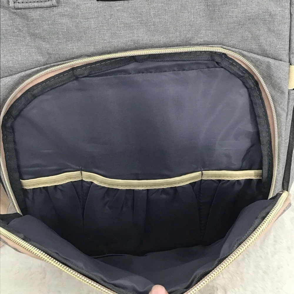 HKZ Home Keep Zeal Nylon Baby Diaper Bag/Backpack Foldable Crib Storage Travel